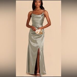 Birdie Grey Satin Bridesmaid Dress